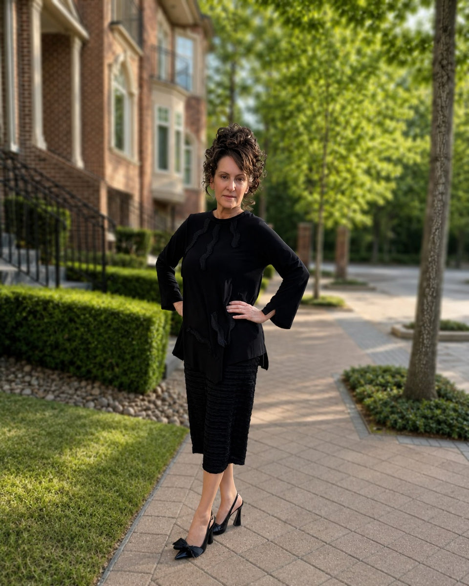 Evelyn Pleated Ribbon Top – Zadie B's Fashions