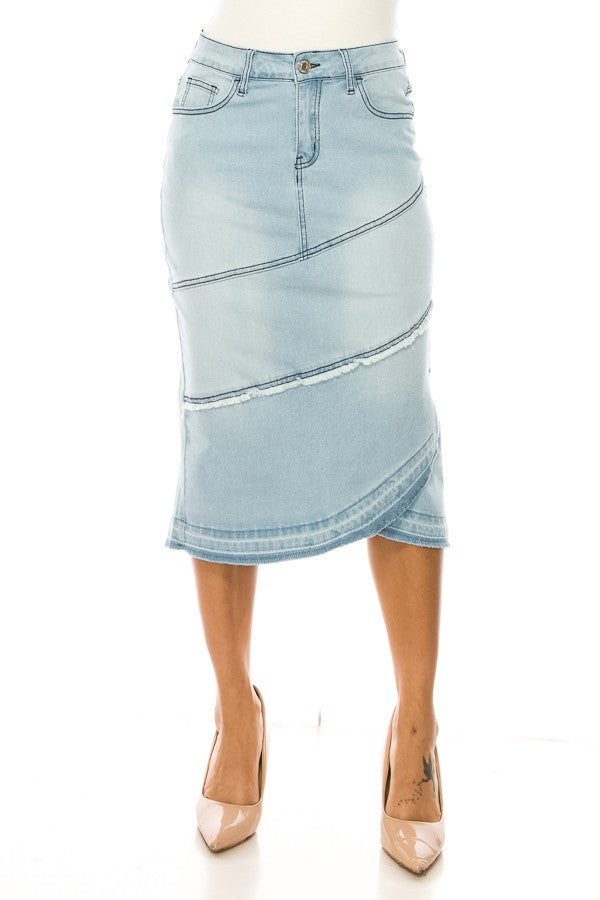 Denim Skirt-Vertical Seam – Zadie B's Fashions