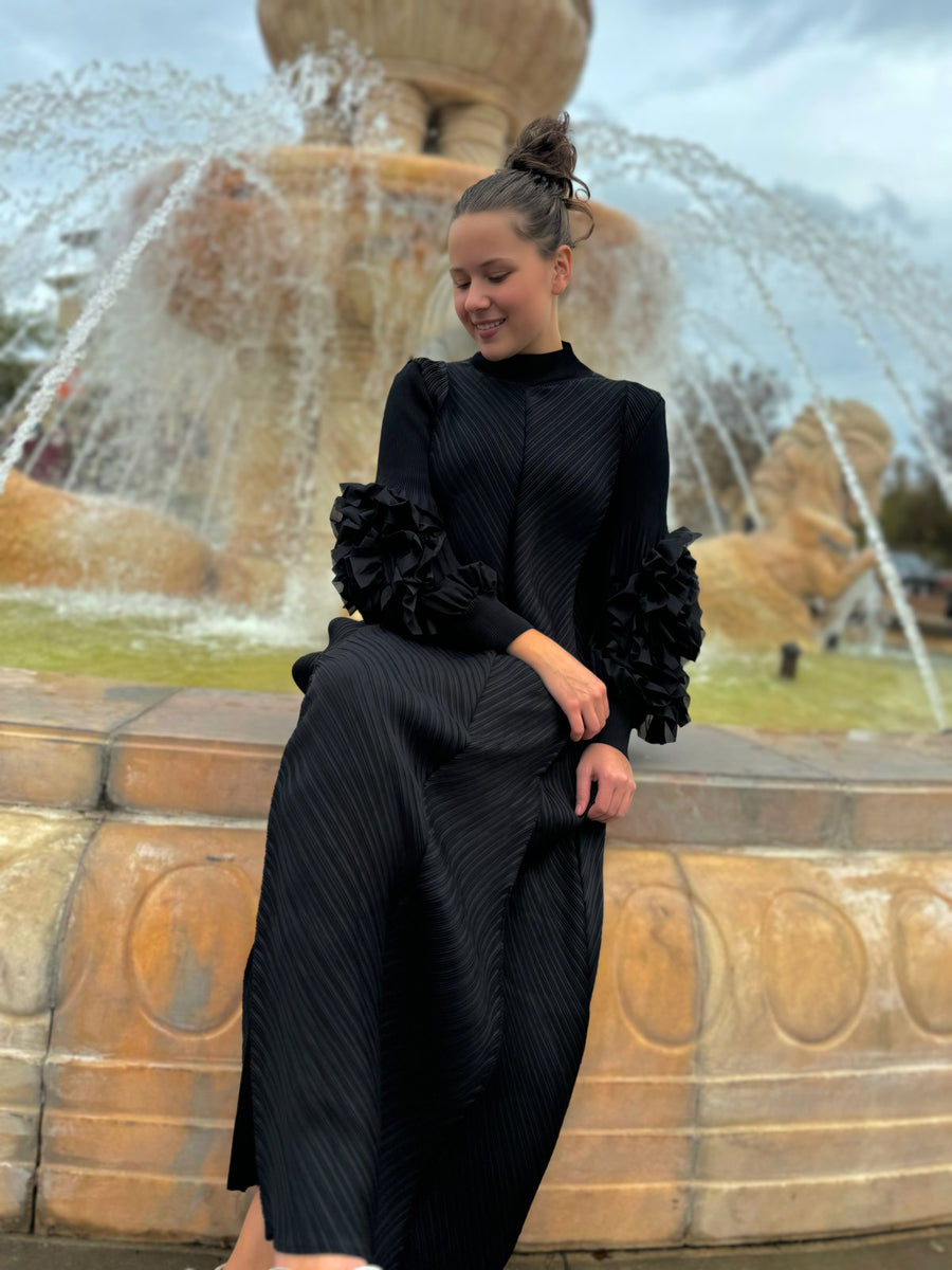 Miranda Pleated Dress – Zadie B's Fashions