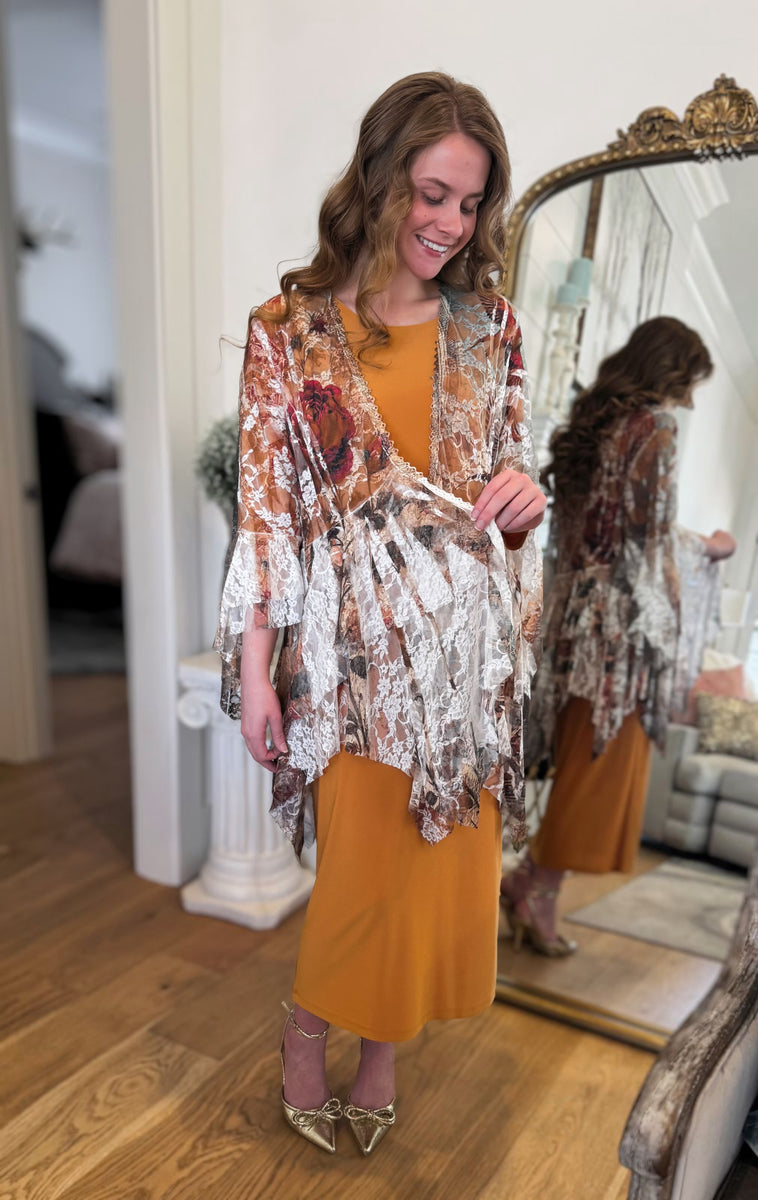 Ivory Vintage Bird Lace Cardigan – Zadie B's Fashions