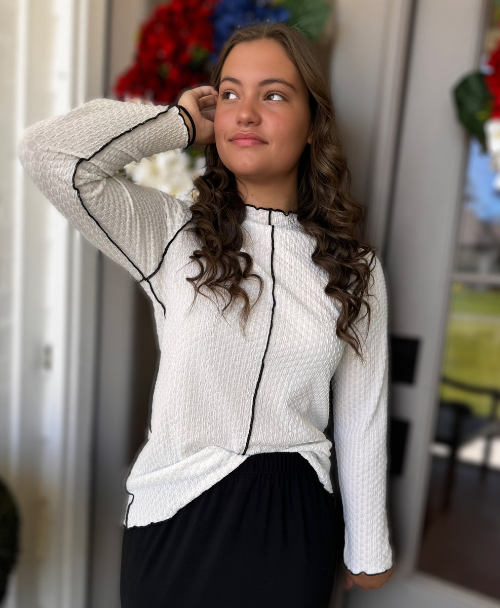 Miley Mock Neck Layering Top – Zadie B's Fashions