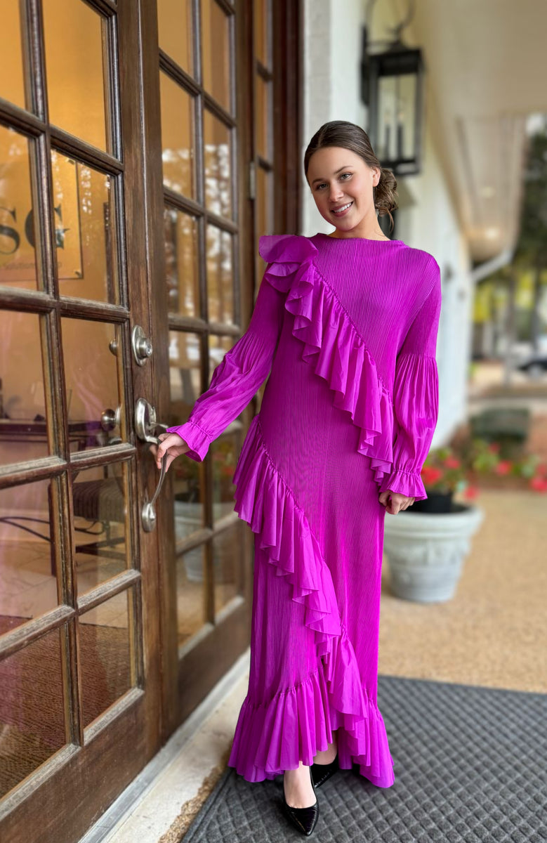 Ashton Ruffle Pleat Dress – Zadie B's Fashions