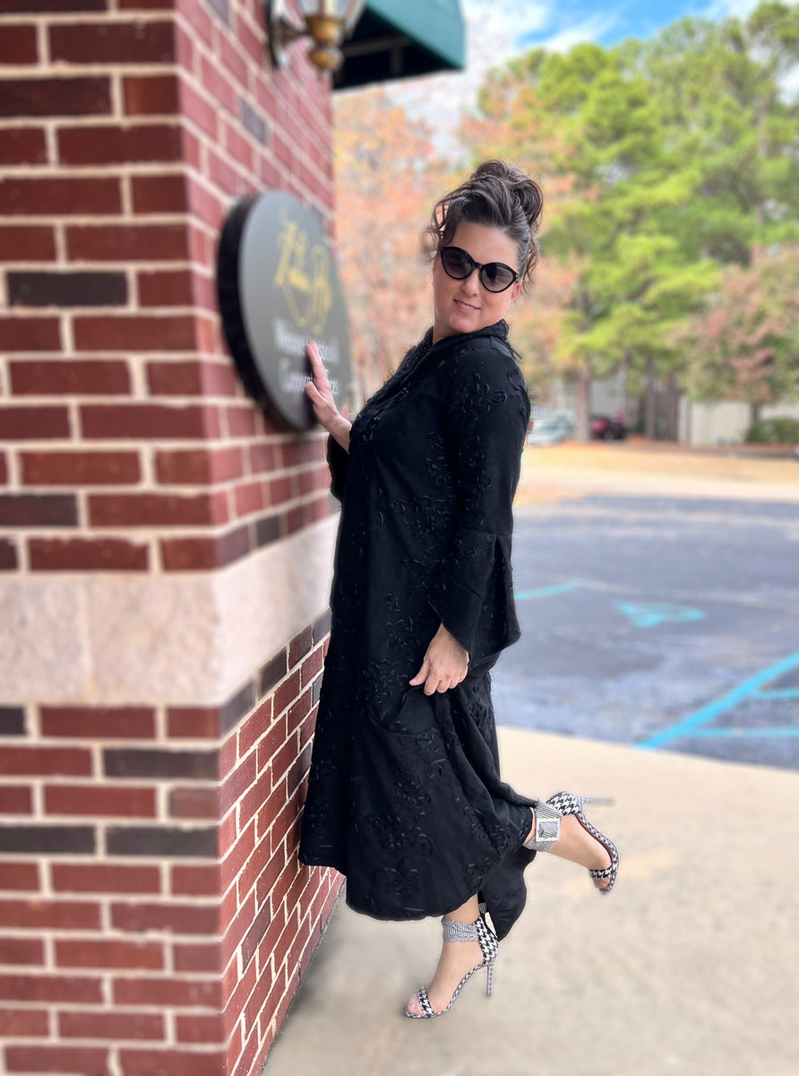 Tiffany Faux Suede Soutache Dress – Zadie B's Fashions