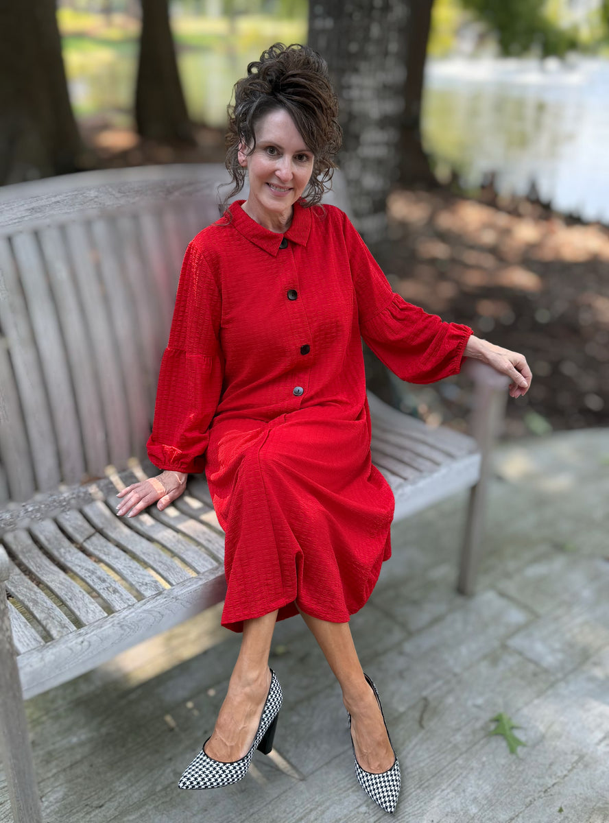 Mallory Button Dress – Zadie B's Fashions