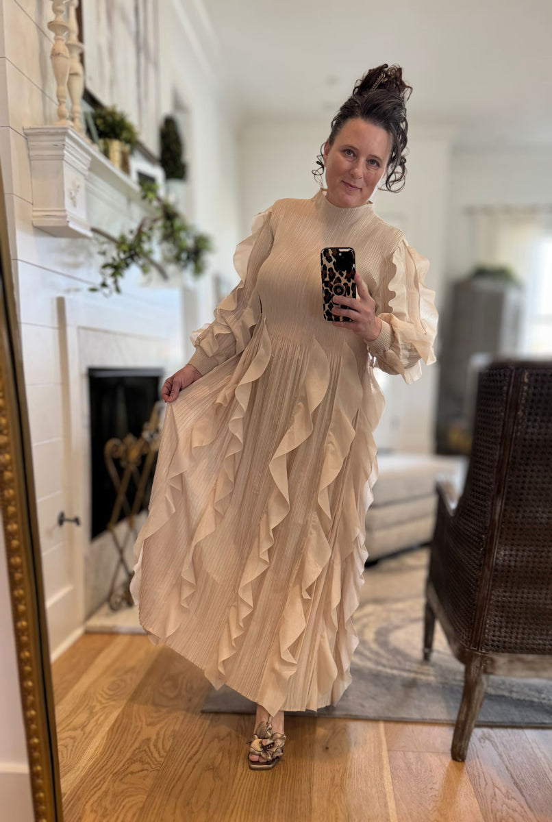 Isabella Vertical Pleat Dress – Zadie B's Fashions