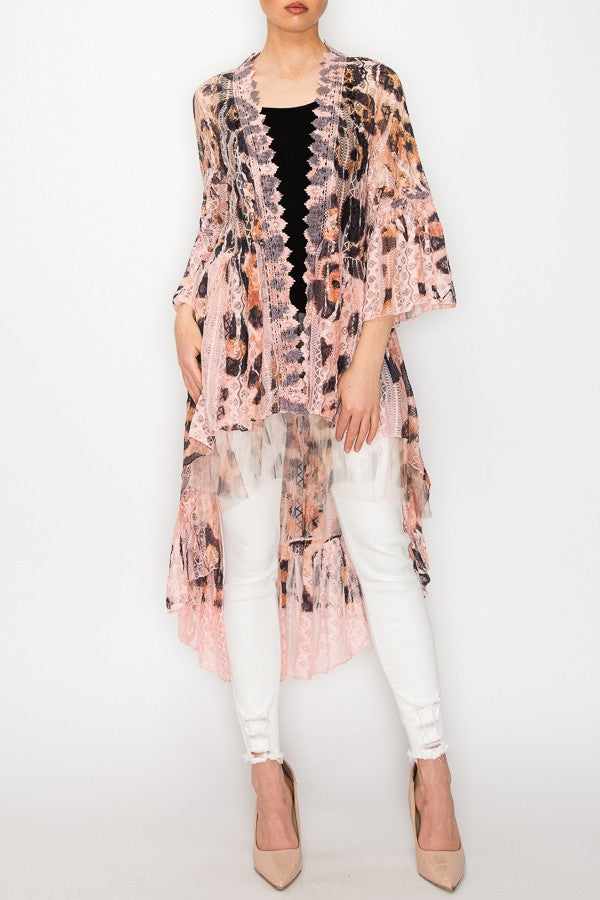 Blush Leopard Lace Cardigan – Zadie B's Fashions