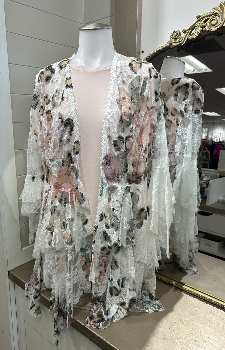トップス CLANE 3D FLOWER LACE CARDIGAN size2 CLANE クラネ 3D FLOWER LACE CARDIGAN カーディガン