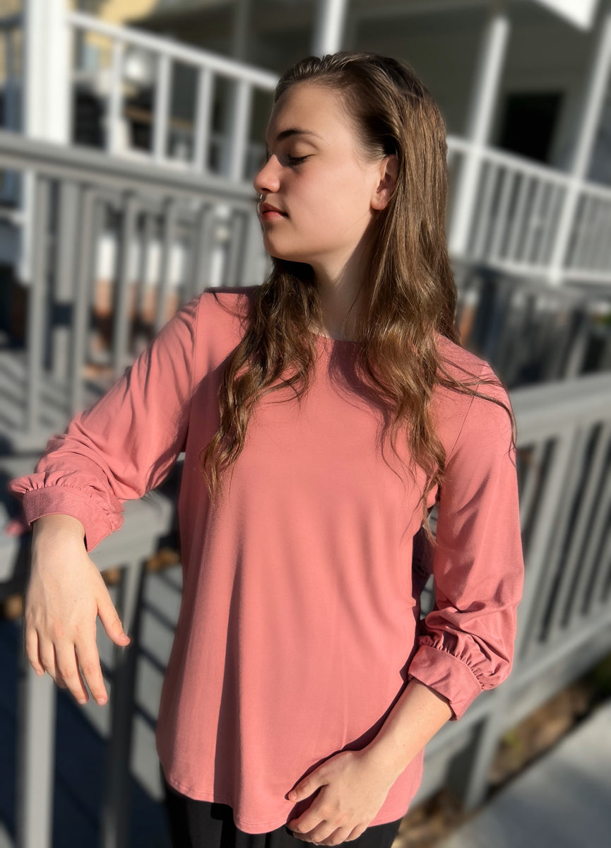 Lyla Fitted Layering Top w/Puff Sleeve – Zadie B's Fashions