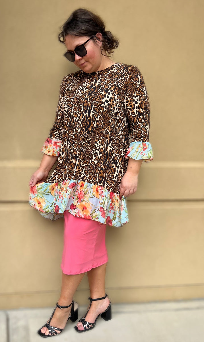 Sophie Tunic W/Chiffon Ruffle – Zadie B's Fashions