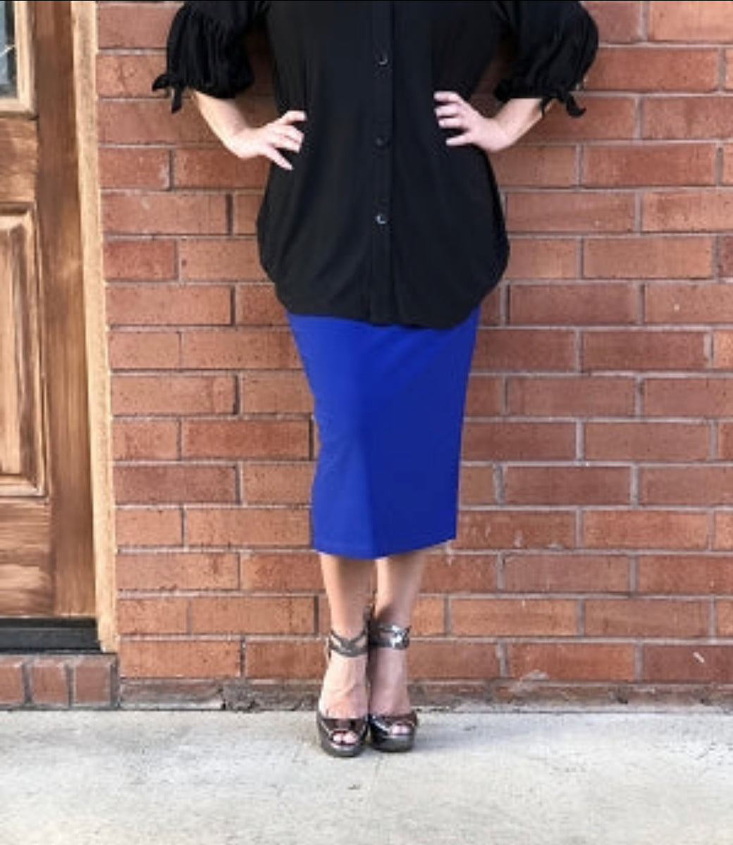 Pencil Skirt Royal – Zadie B's Fashions