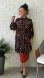Simone Shirring Printed Top