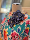 Double Flower Brooch (magnetic back)#25