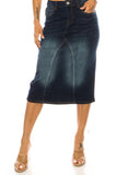 Triangle Cut Denim Skirt