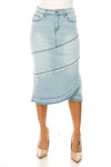 Denim Skirt-Vertical Seam