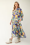 Floral Ruffle Bottom Maxi Dress