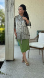 Heather Satin Pleated Top