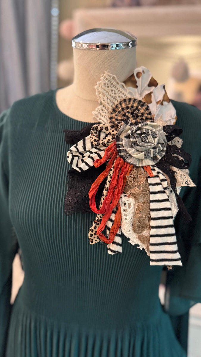 ワンピース Lace Quilted Bow Flower Brooch Sundress ワンピース Lace Quilted Bow Flower Brooch Sundress ワンピース Lace