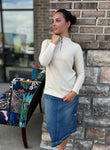 Tabi Textured Zip Top