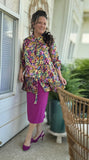 Heather Satin Pleated Top