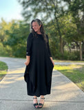 Sage Triangular Button Dress