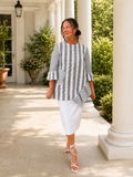 Keely Ruffle Striped Tunic