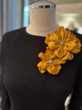 Double Flower Brooch (magnetic back)#24
