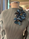Double Flower Brooch (magnetic back)#23