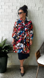 Simone Shirring Printed Top