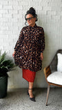 Simone Shirring Printed Top