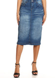 Indigo Wash Denim Skirt