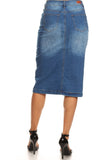 Indigo Wash Denim Skirt