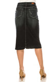 Distressed Denim Skirt