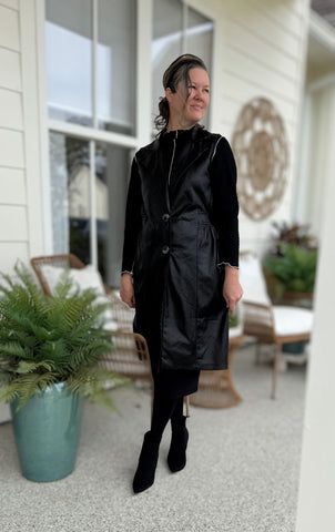 Rian Faux Leather Vest