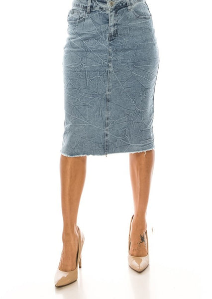 Tied Wash Denim Skirt – Zadie B's Fashions