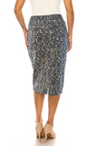 Leopard Print Denim Skirt