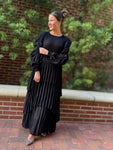 Alaina Pleated Chiffon Dress