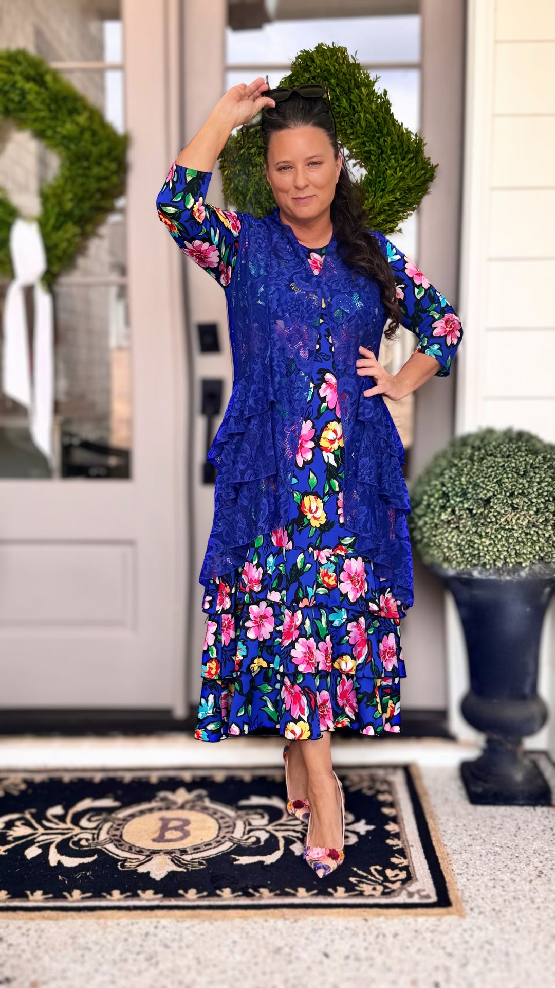 blue and white dress accessories Libra Maxi Dress in Blue | OMNES | Ethical & Affordable Clothing