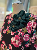 Double Flower Brooch (magnetic back)#21