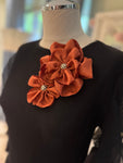 Double Flower Brooch (magnetic back)#25