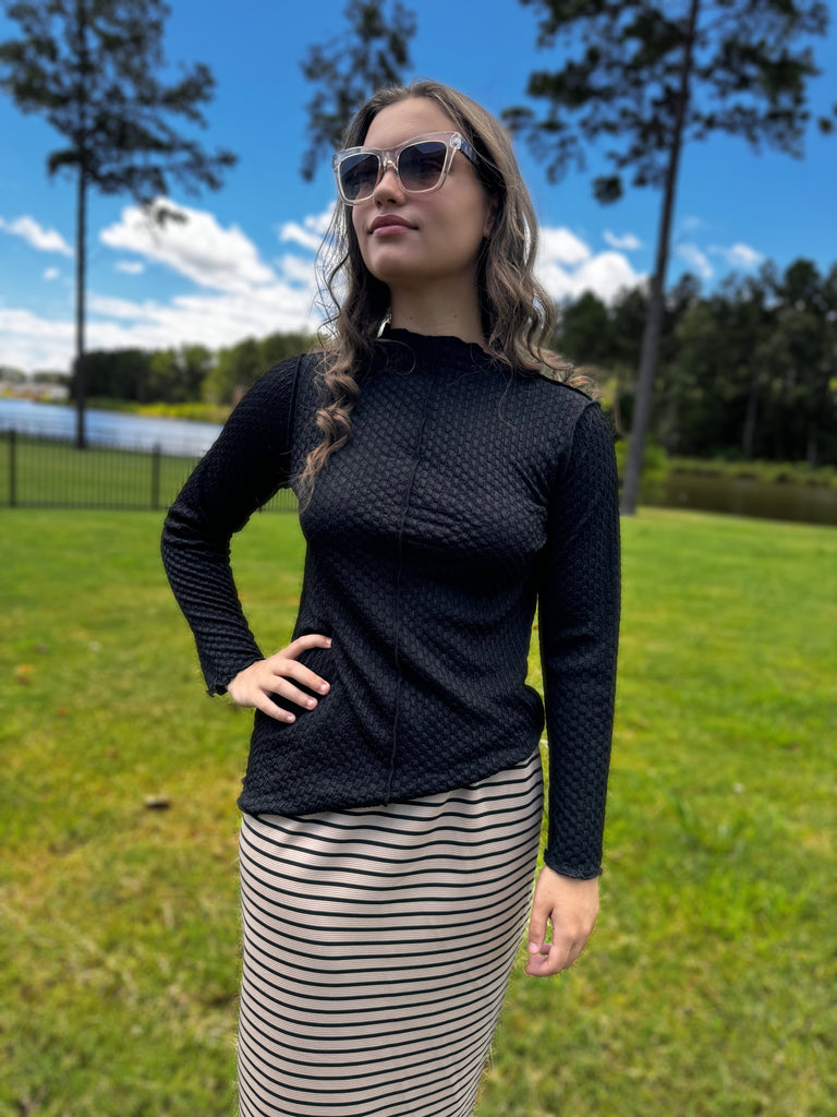 Miley Mock Neck Layering Top – Zadie B's Fashions