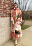 Eliza Pleated Watercolor Dress