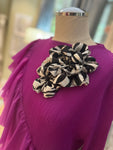 Double Flower Brooch (magnetic back)#22