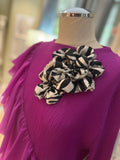 Double Flower Brooch (magnetic back)#22