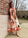 Eliza Pleated Watercolor Dress