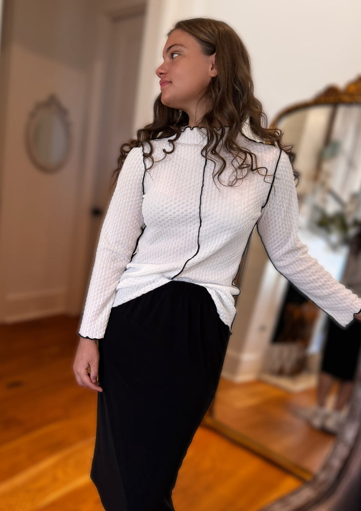 Miley Mock Neck Layering Top – Zadie B's Fashions