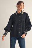 Embroidery Button Down Shirt