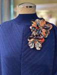 Double Flower Brooch (magnetic back)#24
