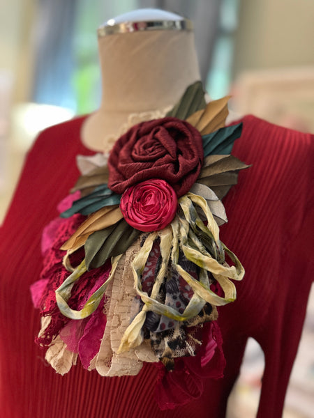 ワンピース Lace Quilted Bow Flower Brooch Sundress Off-Shoulder Floral Short Homecoming Dress - PromGirl