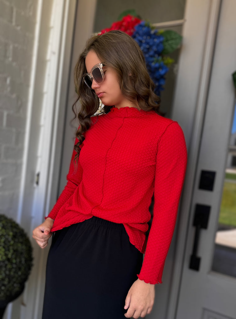 Miley Mock Neck Layering Top – Zadie B's Fashions