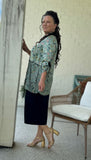 Heather Satin Pleated Top
